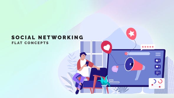 Videohive Social networking - Flat Concept 33559897