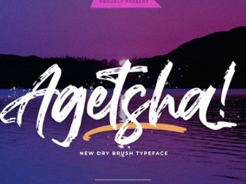 Agethsa - Textured Brush Font