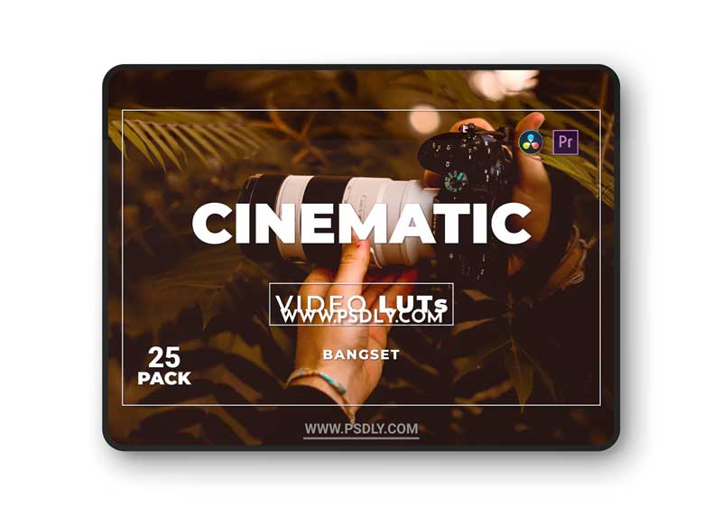 Bangset Cinematic Pack 25 Video LUTs Z5PK6FN