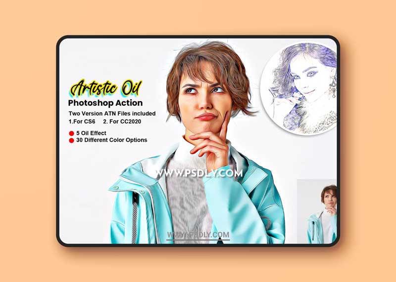 CreativeMarket - Artistic Oil Photoshop Action 5616592