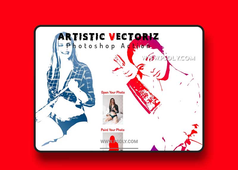 CreativeMarket - Artistic Vector Photoshop Action 6428864