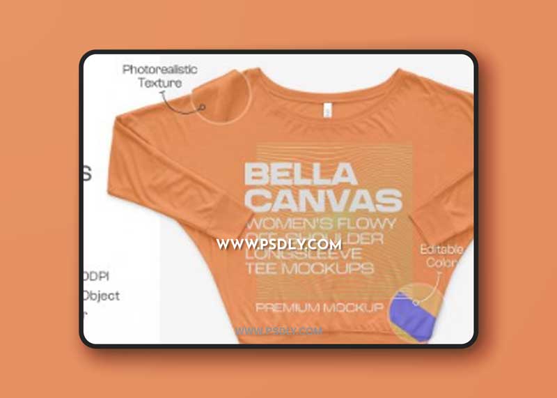 CreativeMarket - Bella Canvas 8850 Flowy Tee Mockups 6325259