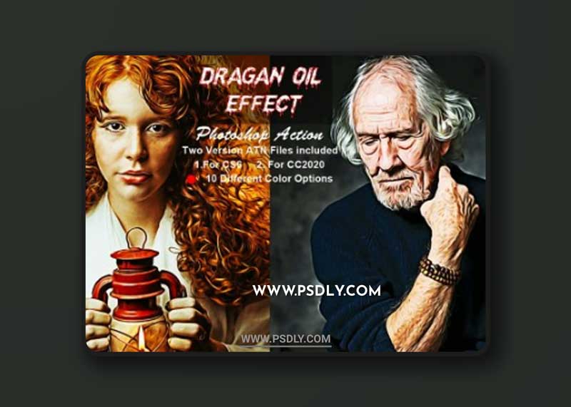 CreativeMarket - Dragan Oil Effect Photoshop Action 6305901