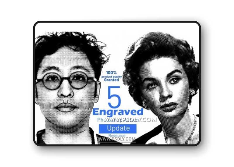 CreativeMarket - Engraved Effect Photoshop Action 4117231