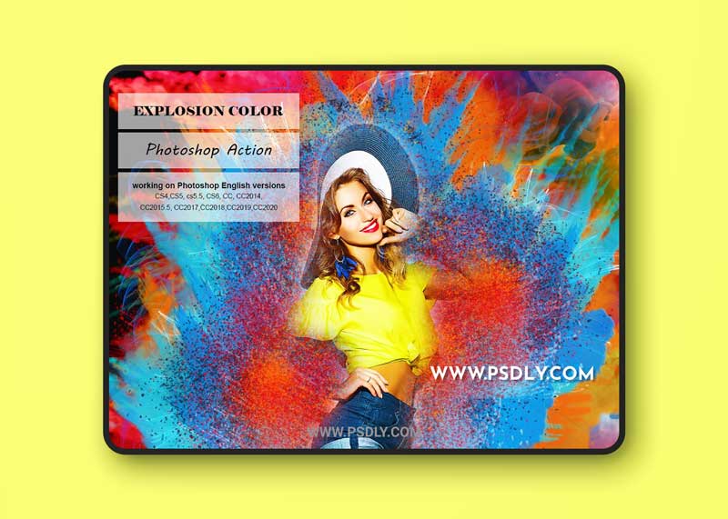 CreativeMarket - Explosion Color Photoshop Action 5247557