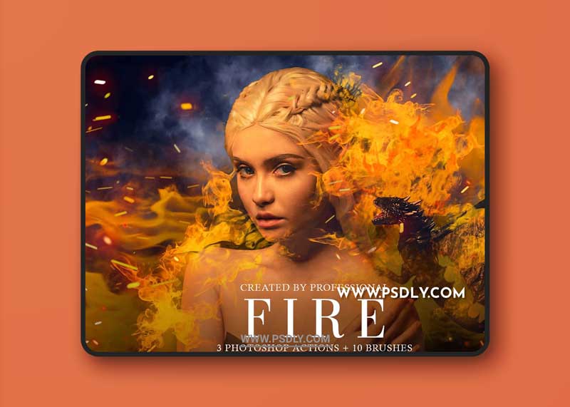 CreativeMarket - Fire Actions Photoshop 5328474