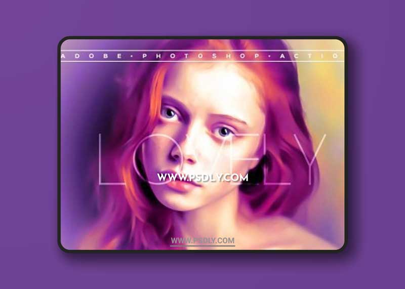 CreativeMarket - Lovely Oil Painting Effect Actions 5430931
