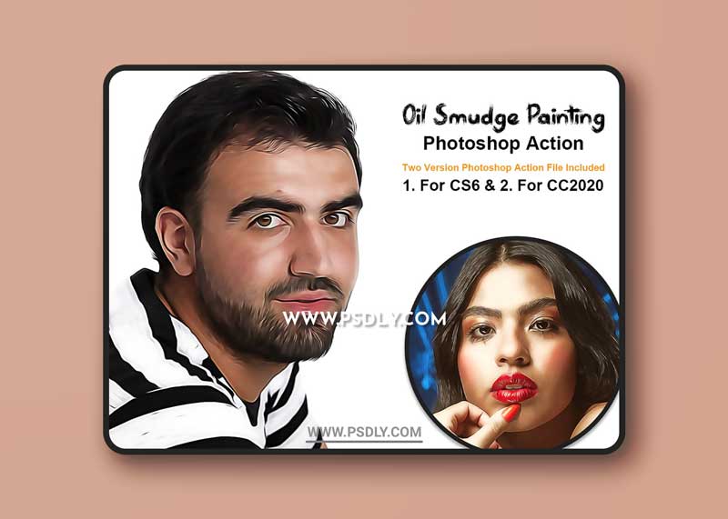 CreativeMarket - Oil Smudge Painting PS Action 5370495