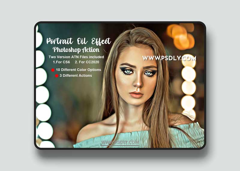 CreativeMarket - Portrait Oil Effect Photoshop Action 5555086