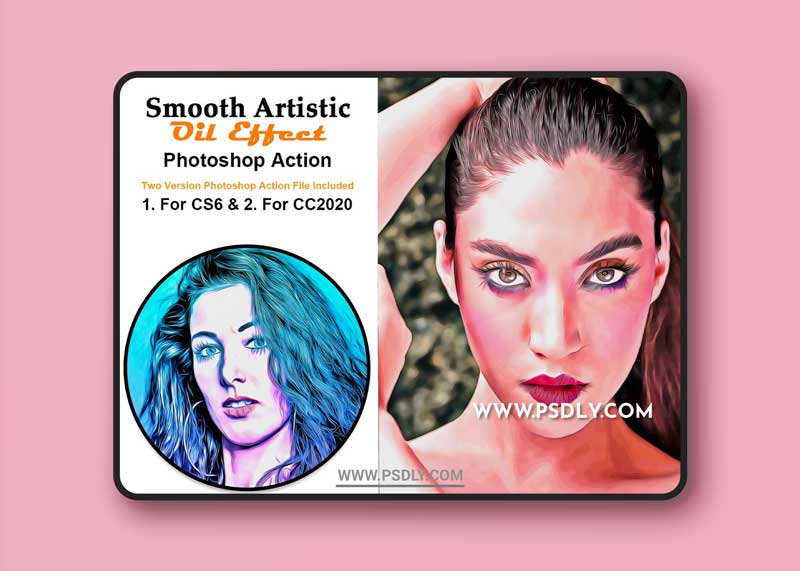 CreativeMarket - Smooth Artistic Oil Effect PS Action 5400417