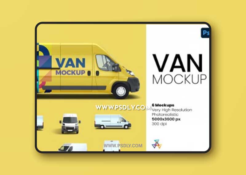 CreativeMarket - Van Mockup - 6 views 6202980