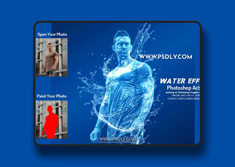 CreativeMarket - Water Effect Photoshop Action 6379909