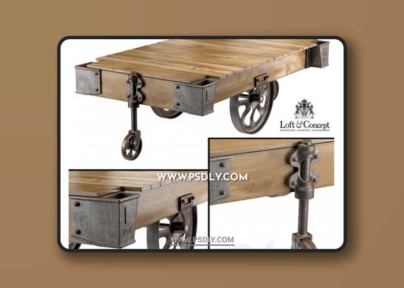 FACTORY CART COFFEE TABLE