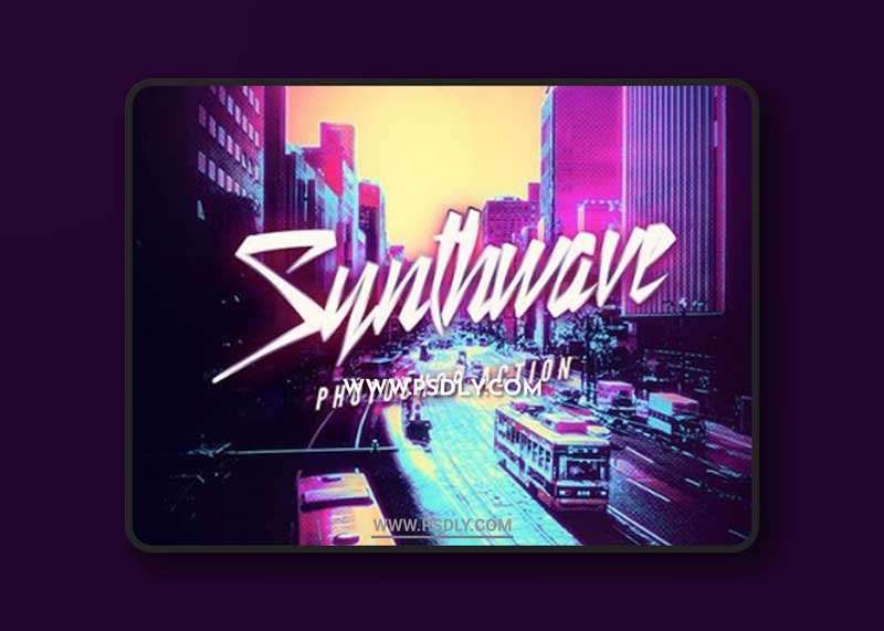 GraphicRiver - Synthwave Photoshop Action 26691788