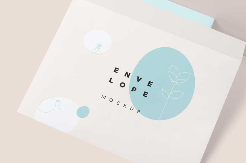 Horizontal Open C3 Envelope Mockups 3NX2BDU