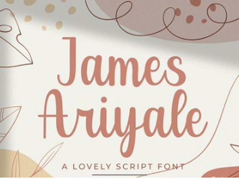 James Ariyale - Handwritten Font