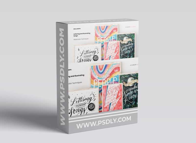 Lettering + Illustrating Songs: Watercolor Techniques