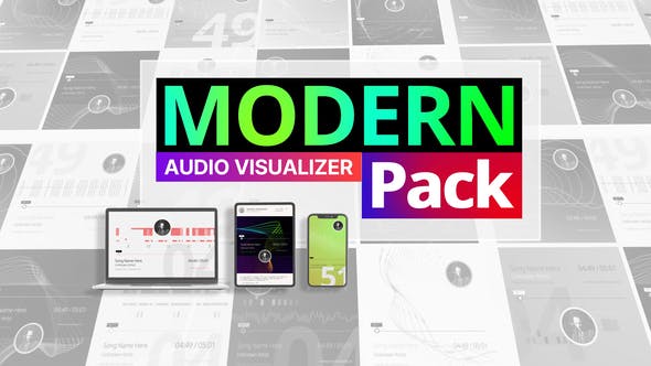 Videohive Modern Audio Visualizer - Minimal Music Visuals 33349615