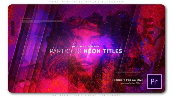 Videohive - Neon Particles Titles Slideshow - 33305994