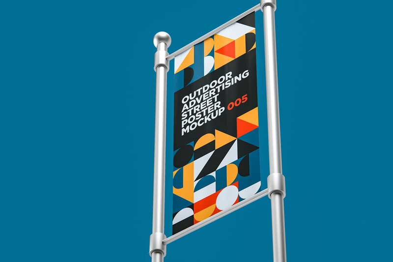 Outdoor Advertising Street Poster Mockup 005 6F64YUF