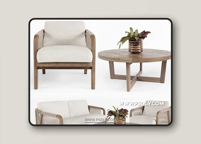 Outdoor Furniture w001 3D Model