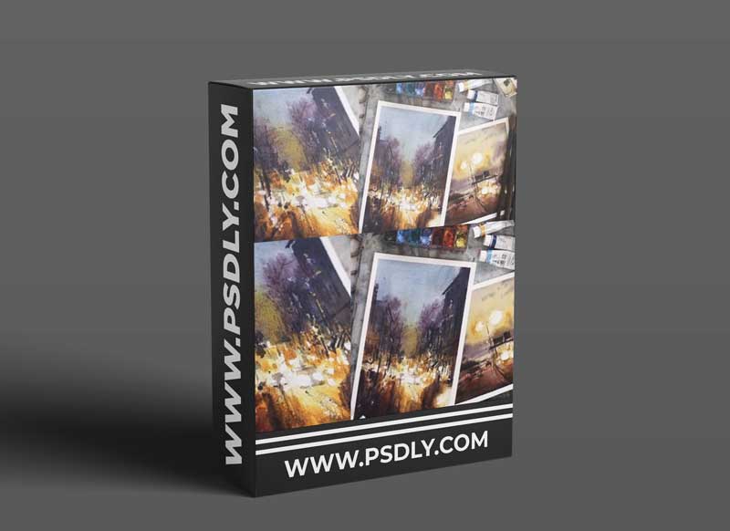 Painting Cityscapes in Watercolor: From Conception to Final Painting in Simple Steps