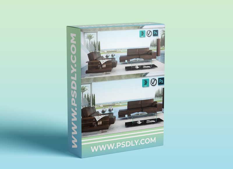 Photoshop Post Work for Interiors - Vray Render Passes