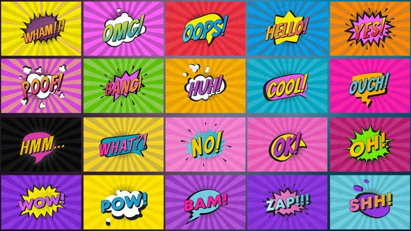 Videohive - Comic Titles || Premiere Pro MOGRT - 33446372