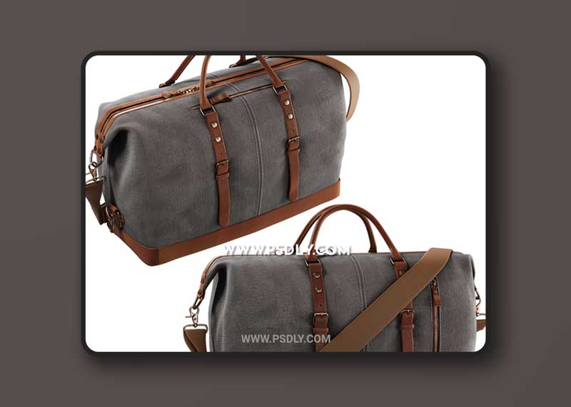 S-ZONE Trim Travel Tote Duffel Shoulder Handbag Weekend Bag