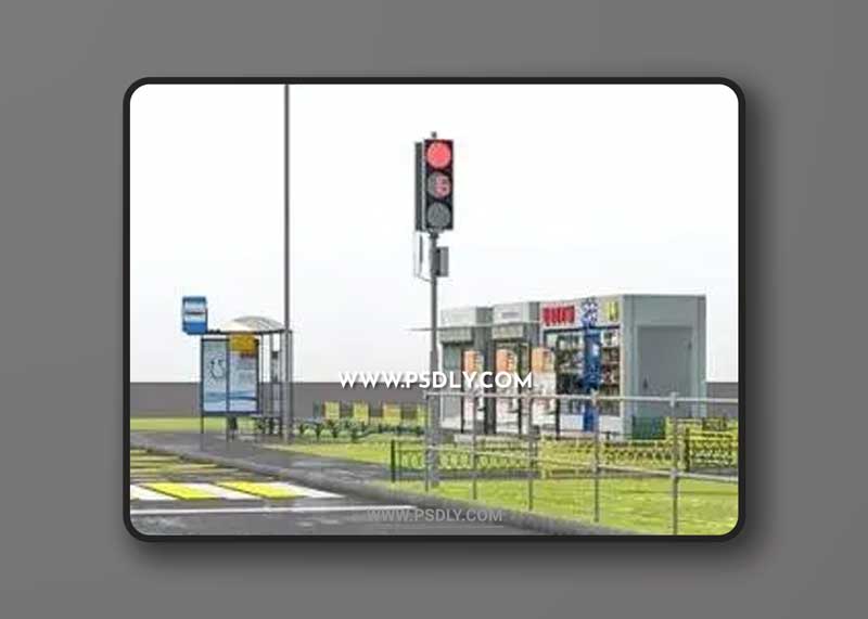 Set of road elements blagoustvoystva