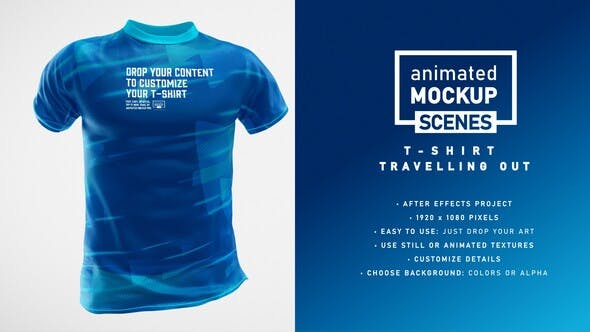 Videohive T-shirt Travelling Out Template - Animated Mockup SCENES 33338162