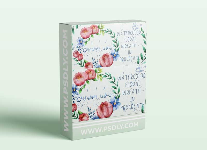 Watercolor Floral Wreath in Procreate - Watercolor Calligraphy Quote - New Painting Technique