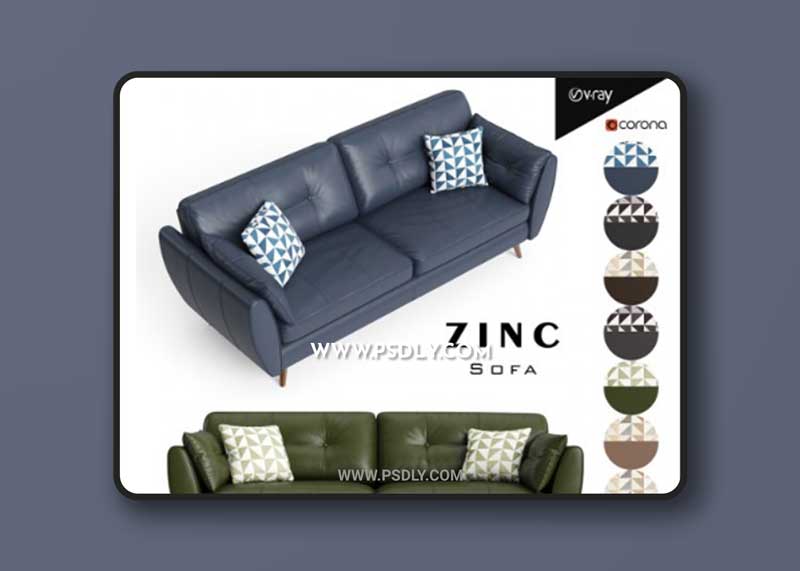 Zinc Sofa 3D Model