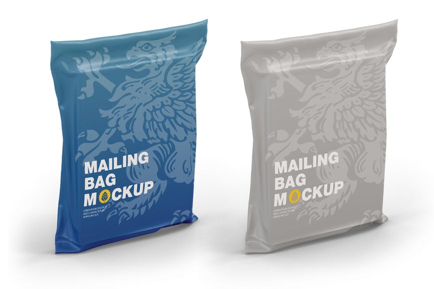 Plastic delivery Bag Mockup TXEN4CU