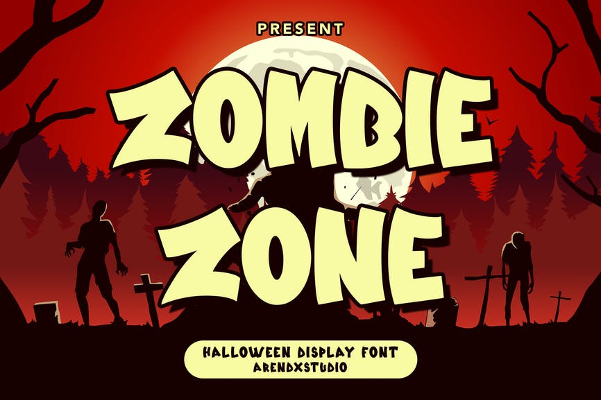Zombie Zone - Halloween Display Font