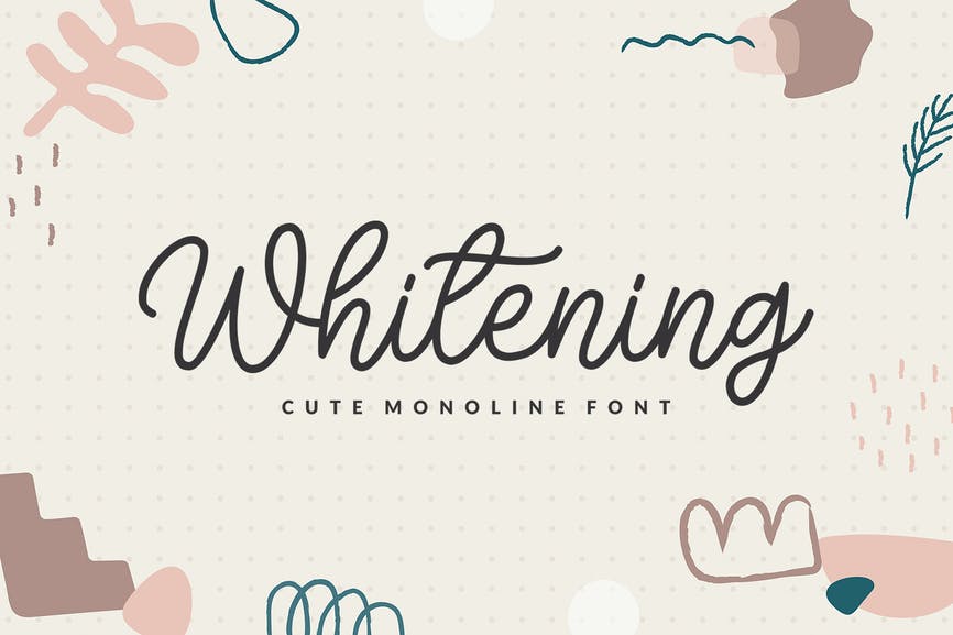 Whitening - A Cute Monoline Font