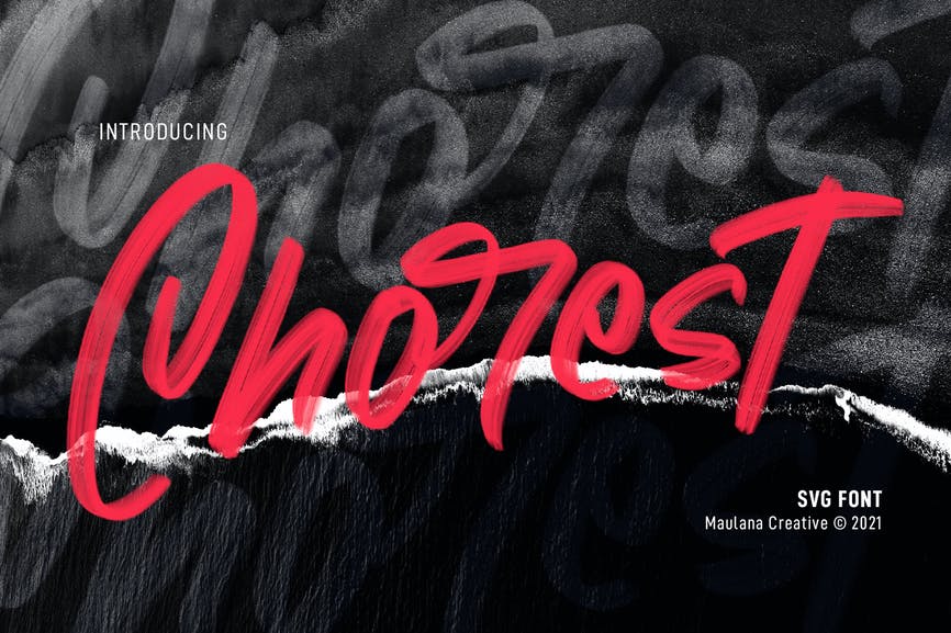 Chorest Svg Brush Font