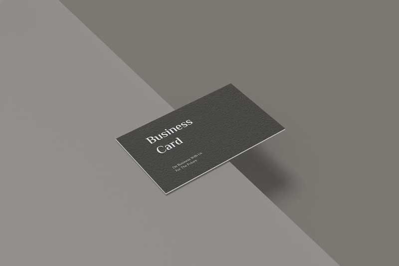 Business Card On Table Mockup JFU9443