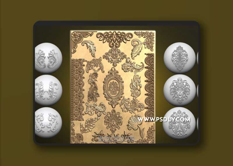 500+ ornament alphas | Tracery decorations | Stencils 3dcoat & Zbrush