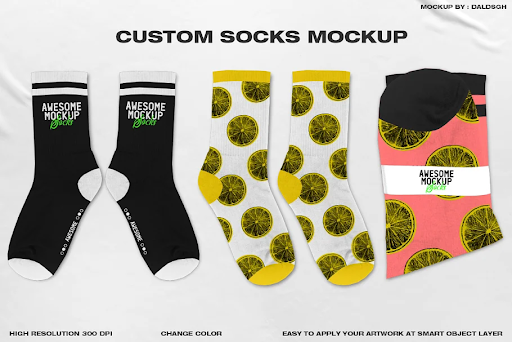 CreativeMarket - CUSTOM SOCKS MOCKUP 6194998