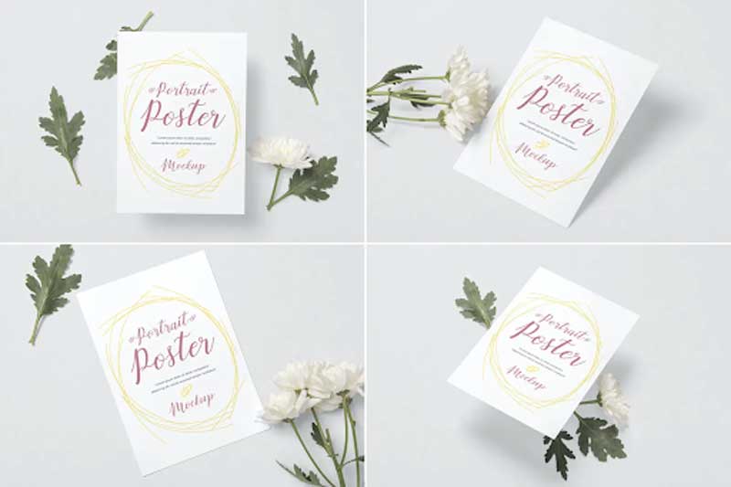 Portrait Postcard Mockups 6YKXEUW