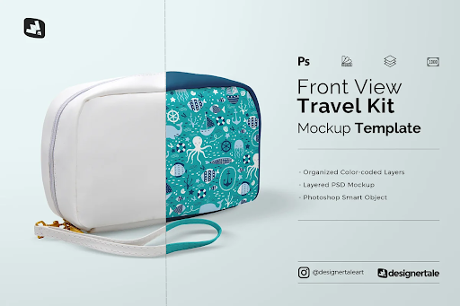 CreativeMarket - Front View Travel Kit Mockup 4764159