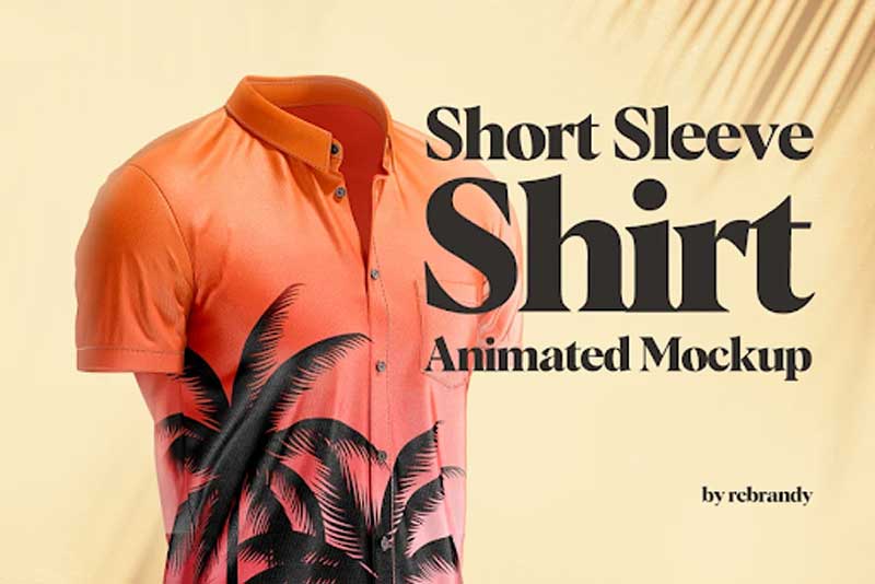 CreativeMarket - Short Sleeve Shirt Animated Mockup 6345916