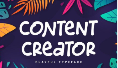 Content Creator - Playful Typeface