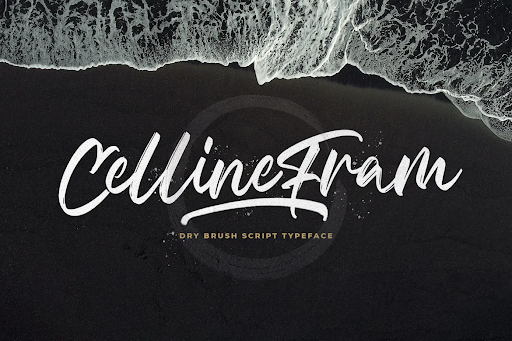 Celline Fram - Textured Brush Font Q7AEVYC