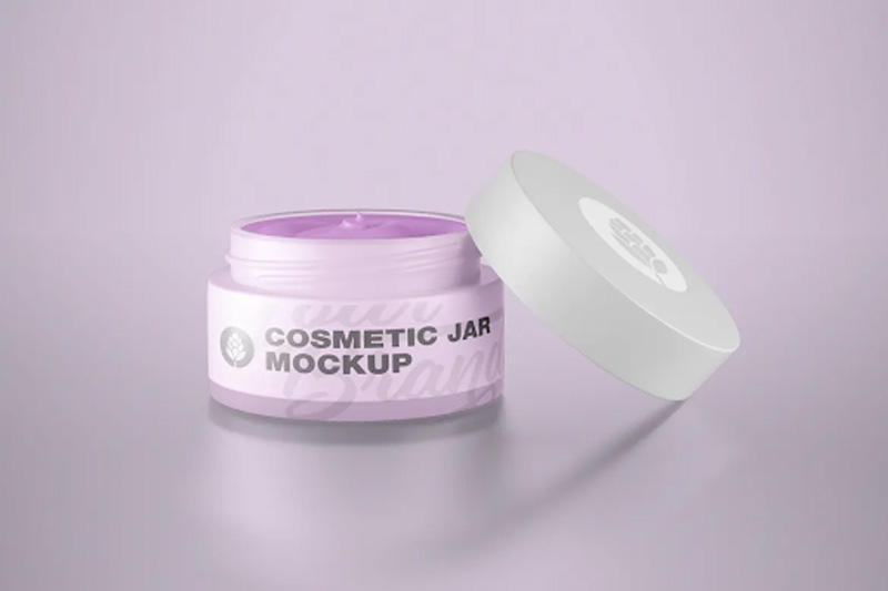 Cream Cosmetic Jar Mockup TPZWXBY