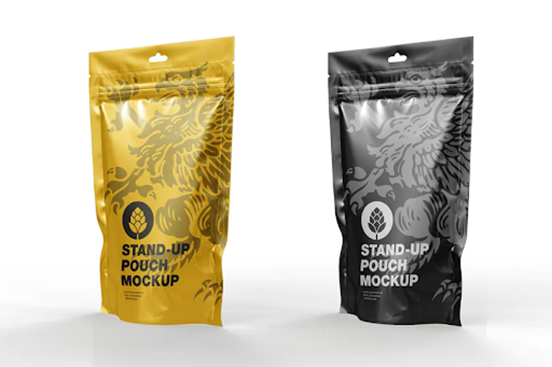 Glossy Stand-up Pouch Mockup 8TZBGNX