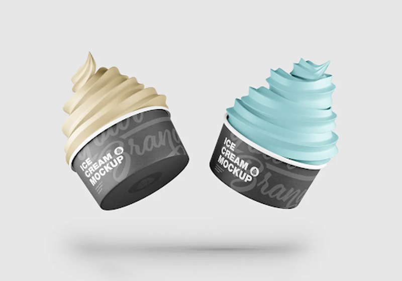 Ice Cream Cups Mockup RDR5J2T