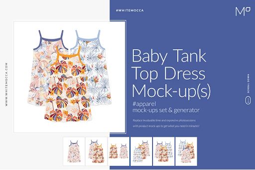 CreativeMarket - Baby Tank Top Mock-ups Set 4548252