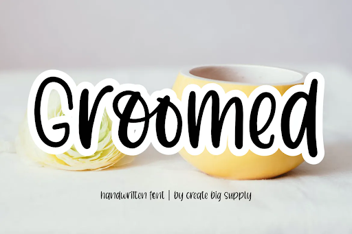 Groomed Handwriting Display Font JD7YRU3